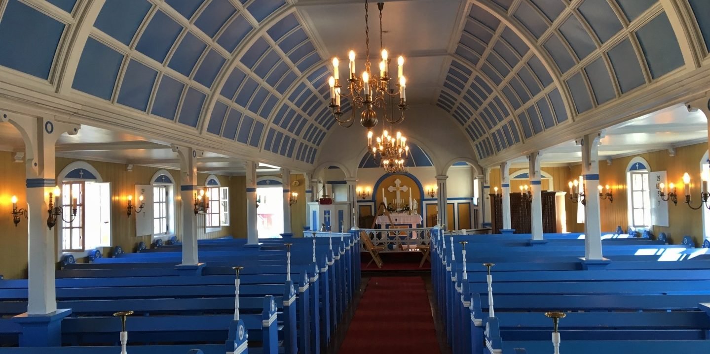 Interior de la iglesia de Narsaq