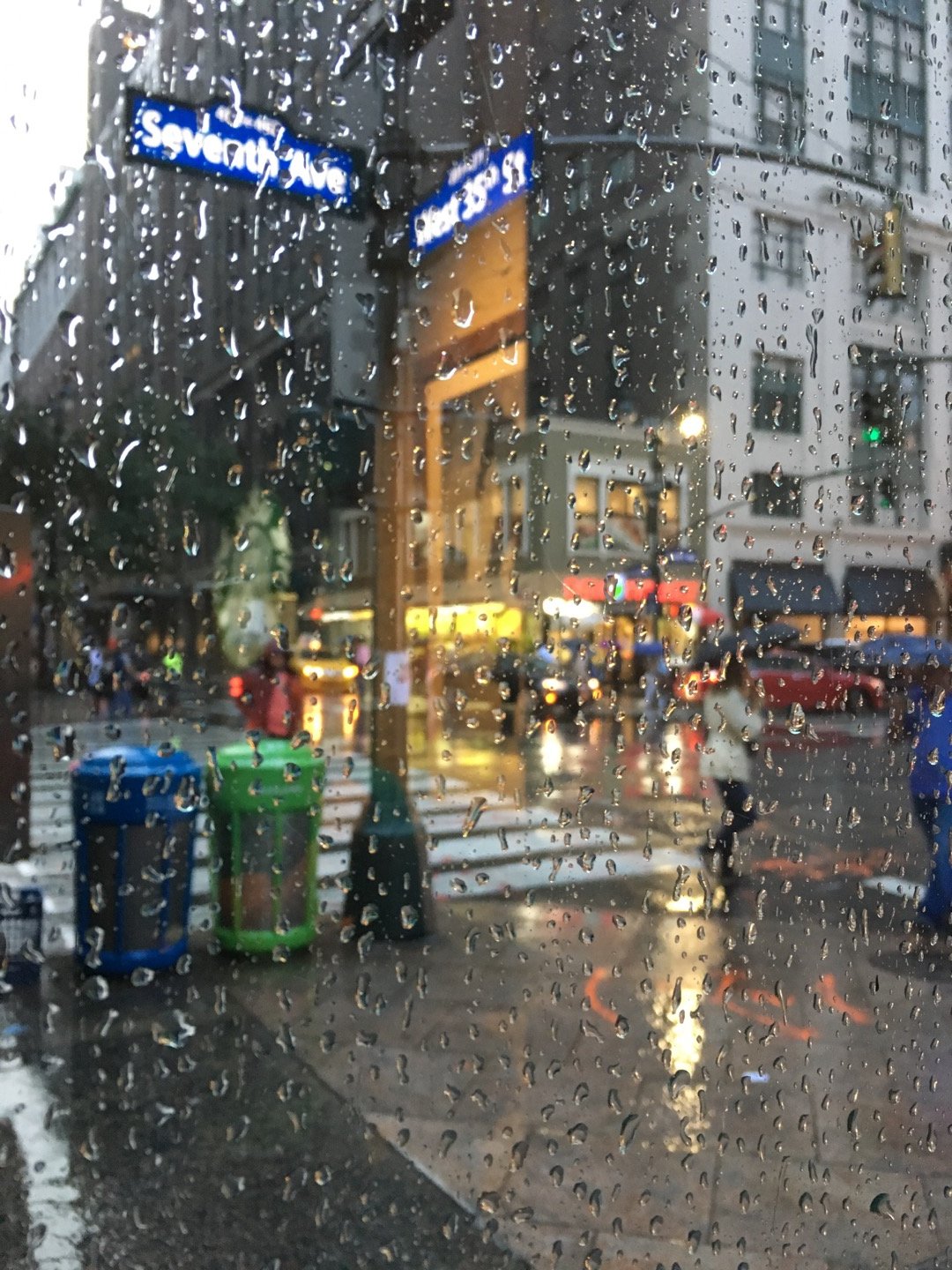 Mañana de lluvia en Manhattan