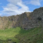 En el cañón de Ásbyrgi