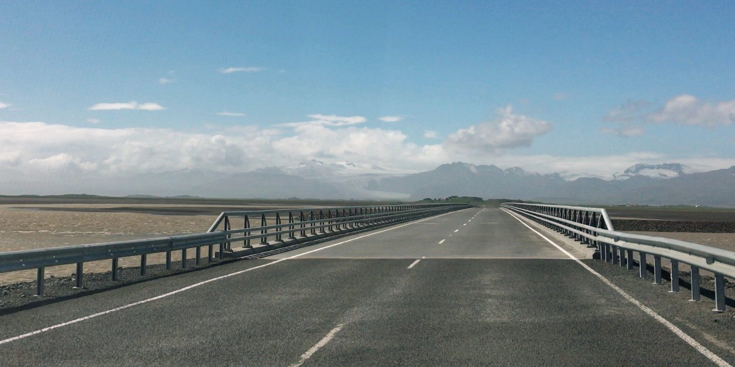 Llegando al nuevo puente de Hornafjarðarfljót