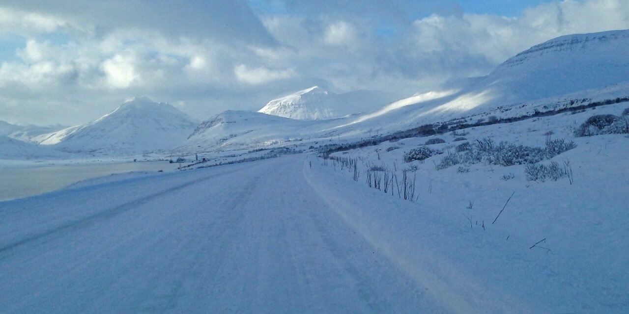 Norðfjarðarvegur en invierno
