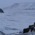 El lago Kleifarvatn en invierno
