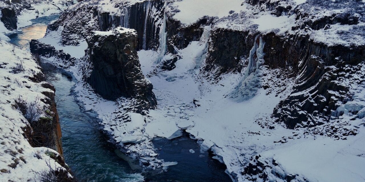 Stuðlagil en invierno