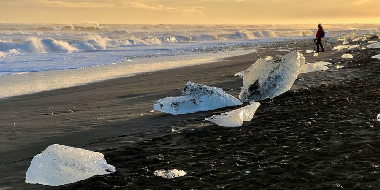 Intentando fotografiar Breiðamerkursandur