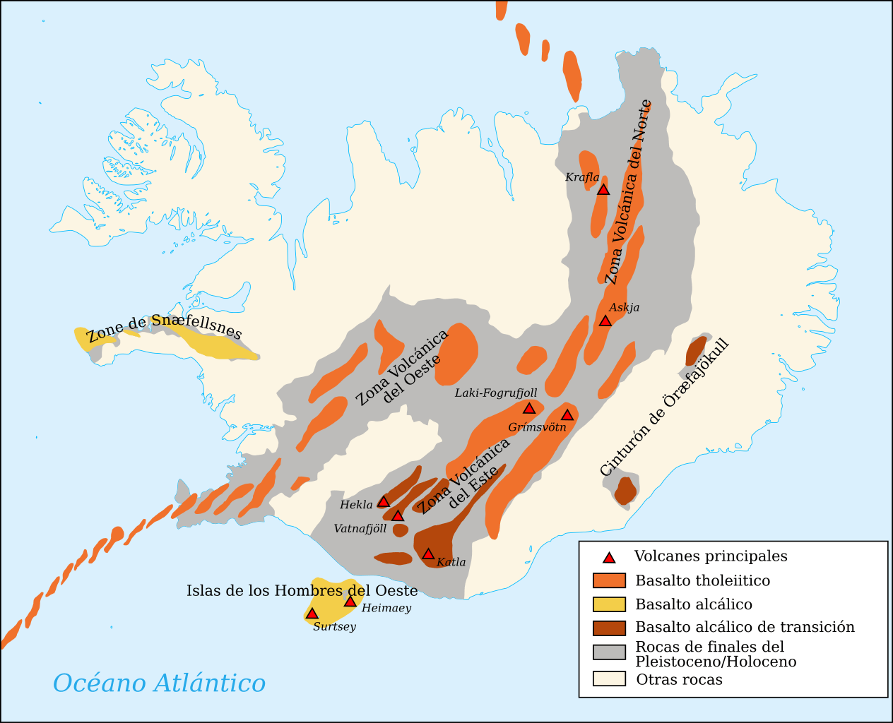 Sistemas volánicos de Islandia